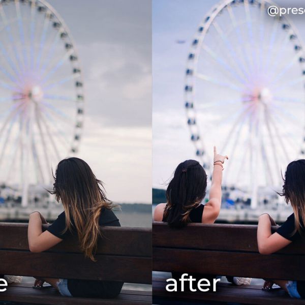 light blue lightroom preset