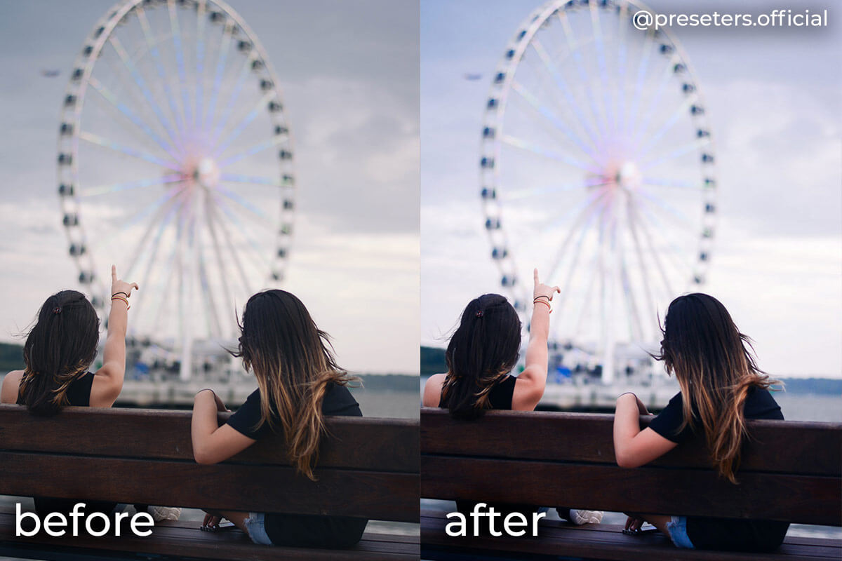 light blue lightroom preset